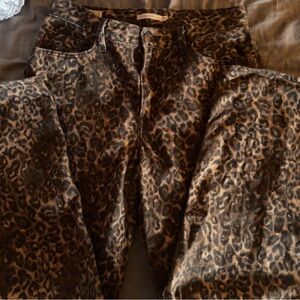 Levi's Leopard Print Boyfriend Jeans - Brown